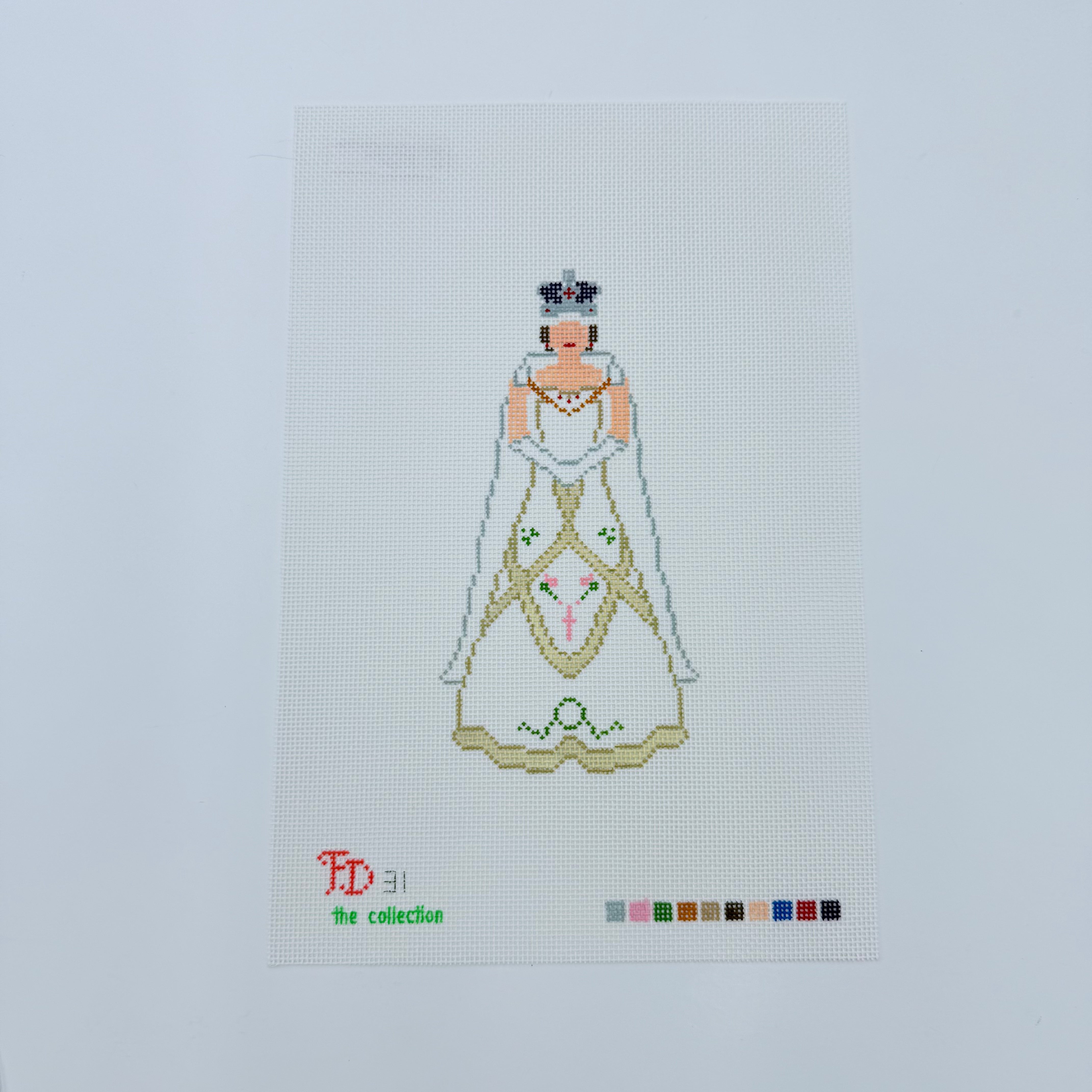 HM Elizabeth 1953 Coronation Canvas - KC Needlepoint