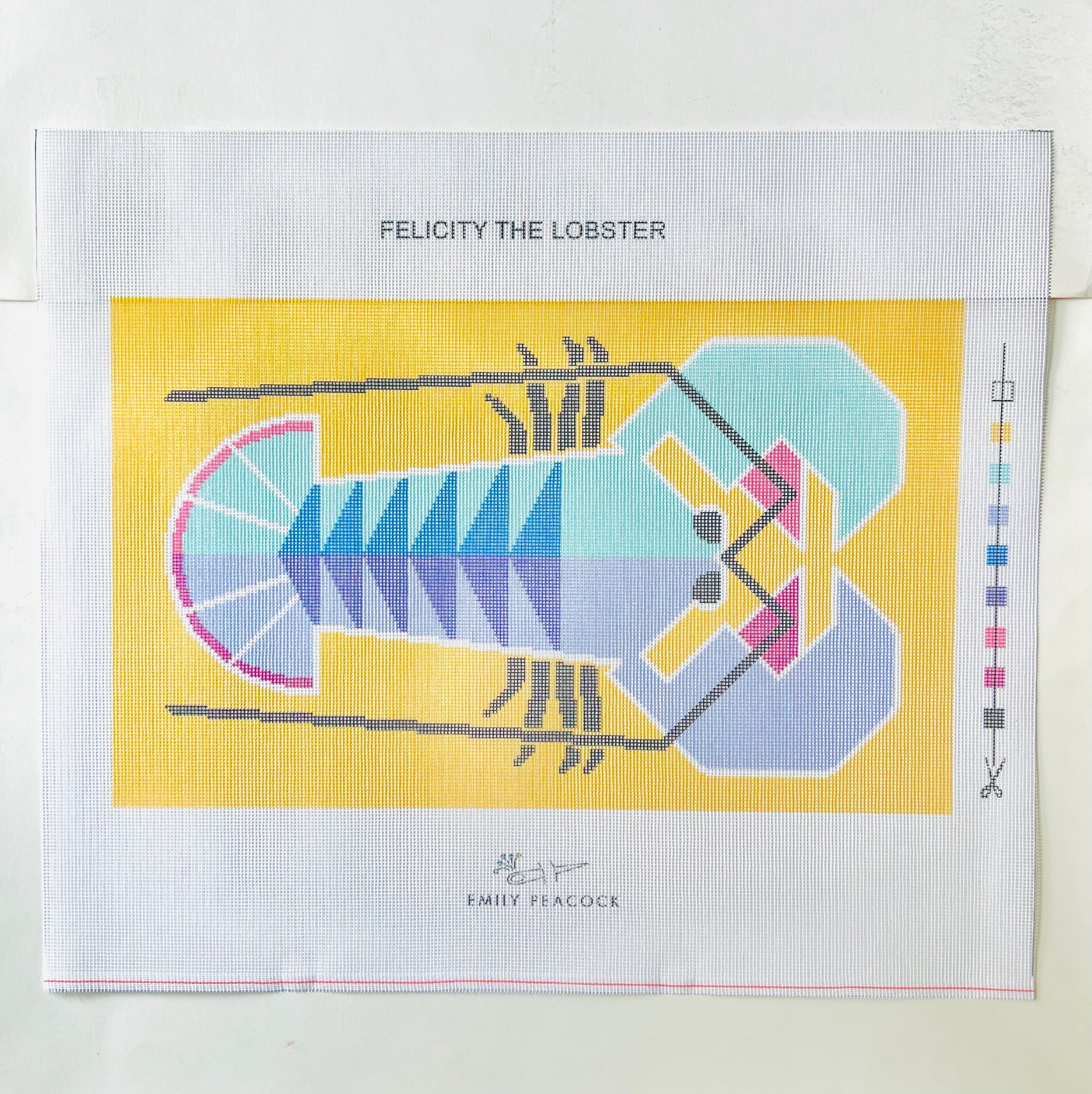 Felicity the Lobster - KC Needlepoint