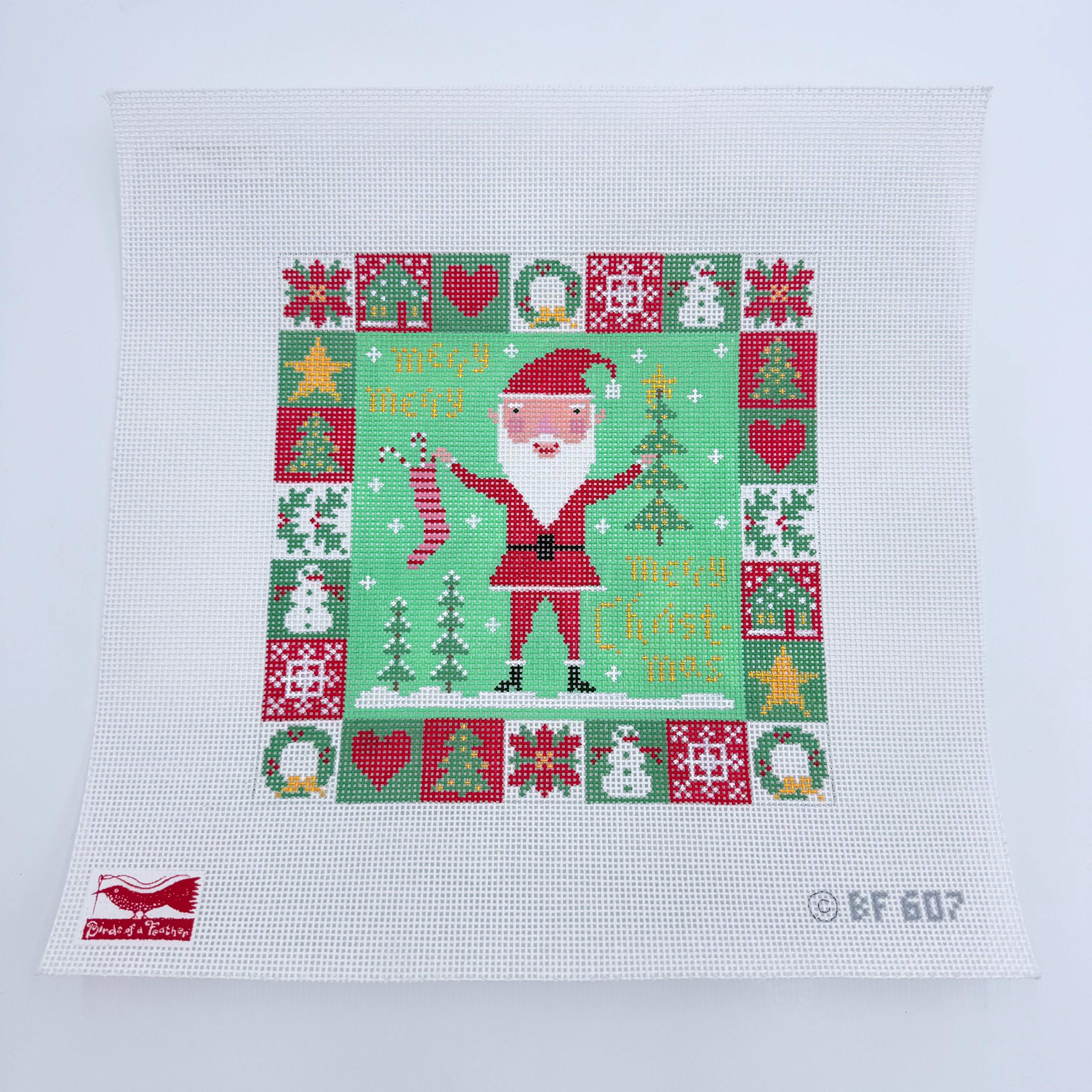 Merry Merry Pillow Canvas - KC Needlepoint