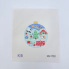 North Pole Round Needlepoint Canvas - KC Needlepoint