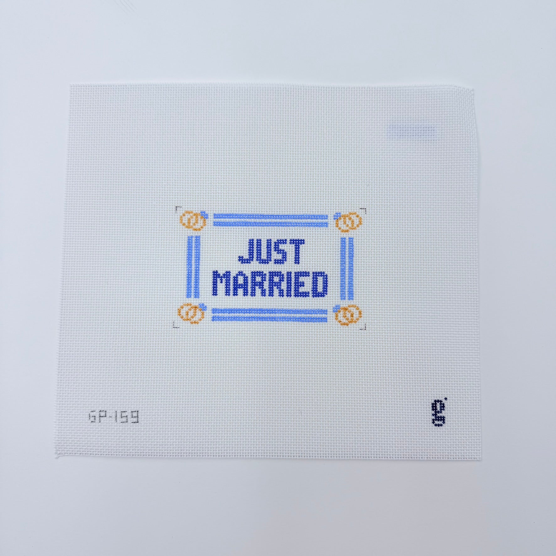 Just Married Canvas - KC Needlepoint