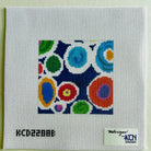Multi Colored Circles Square - KC Needlepoint