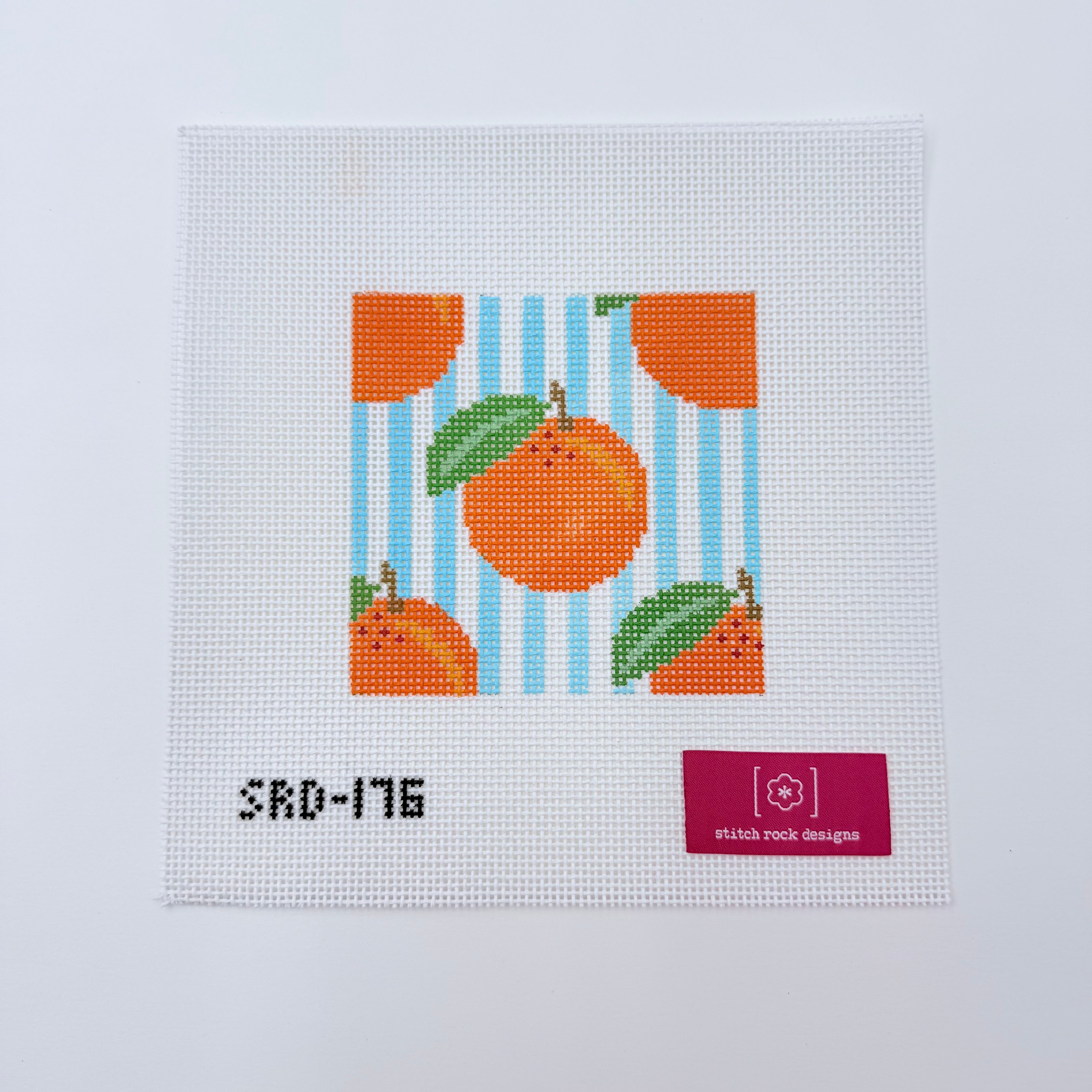 Oranges Square Canvas - KC Needlepoint