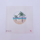 Bahamas Travel Round Canvas - KC Needlepoint