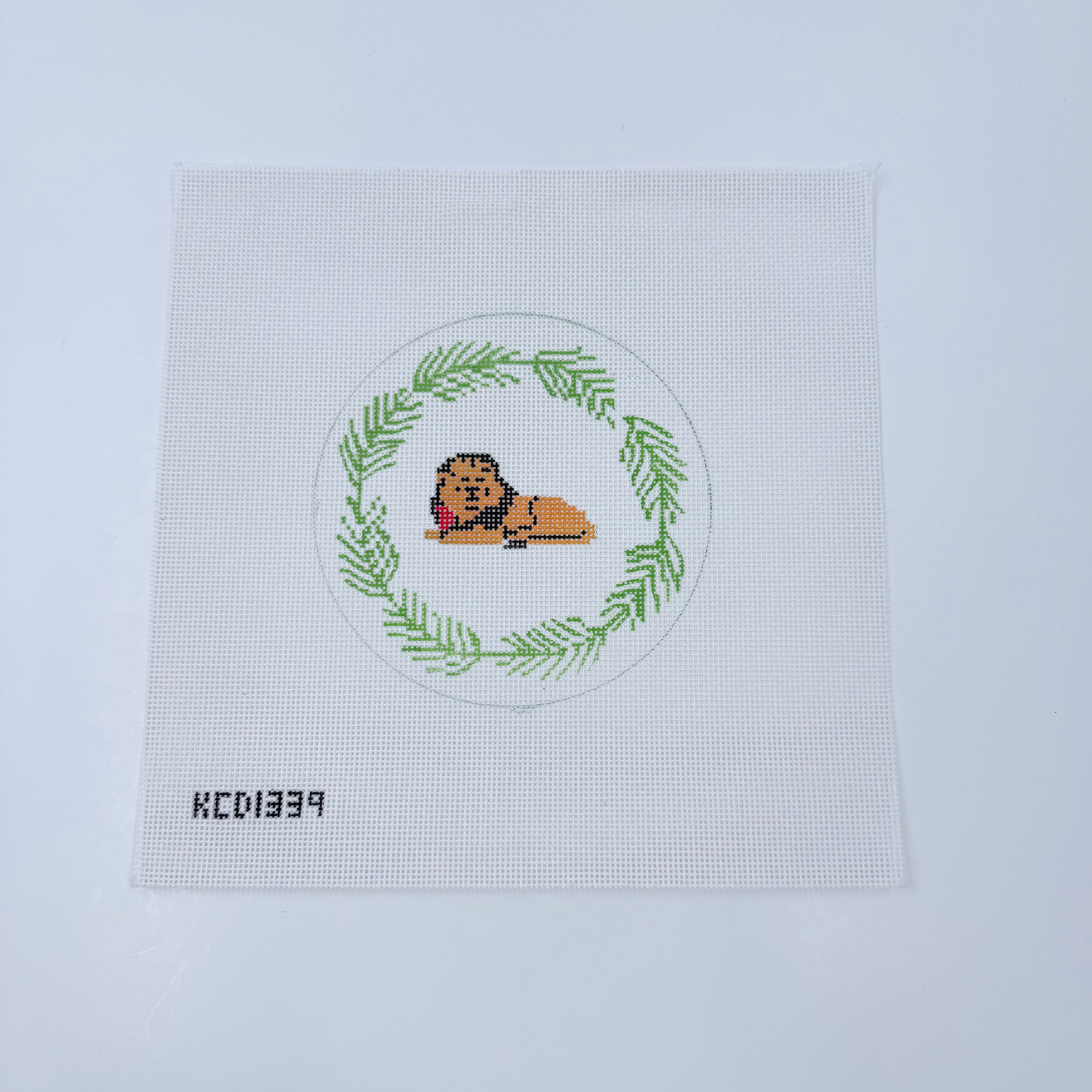 Lion and Bloody Mary Round Canvas - KC Needlepoint