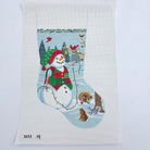 Snowman with Lights Stocking Canvas - KC Needlepoint