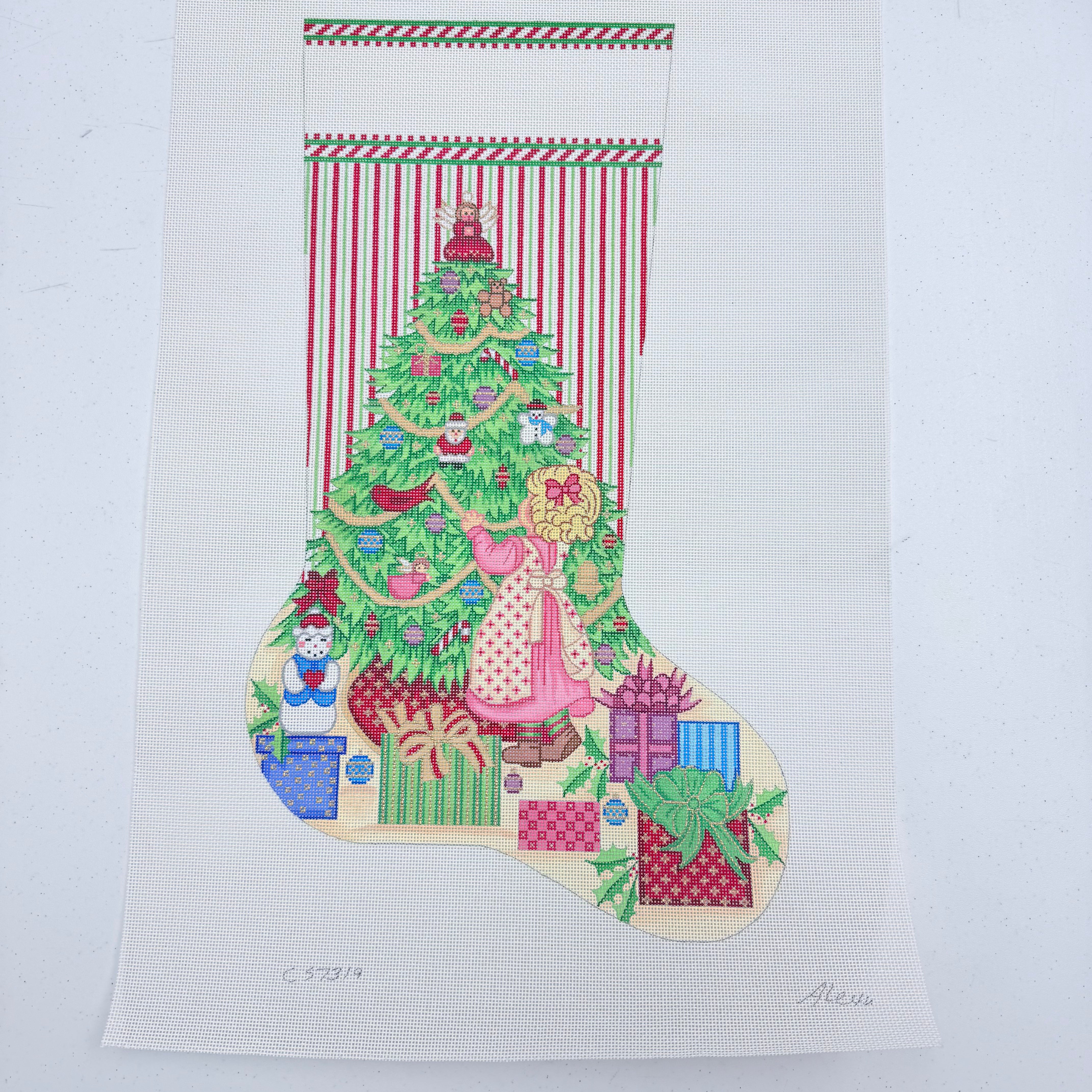 Alexa Christmas Stocking 7319 - KC Needlepoint
