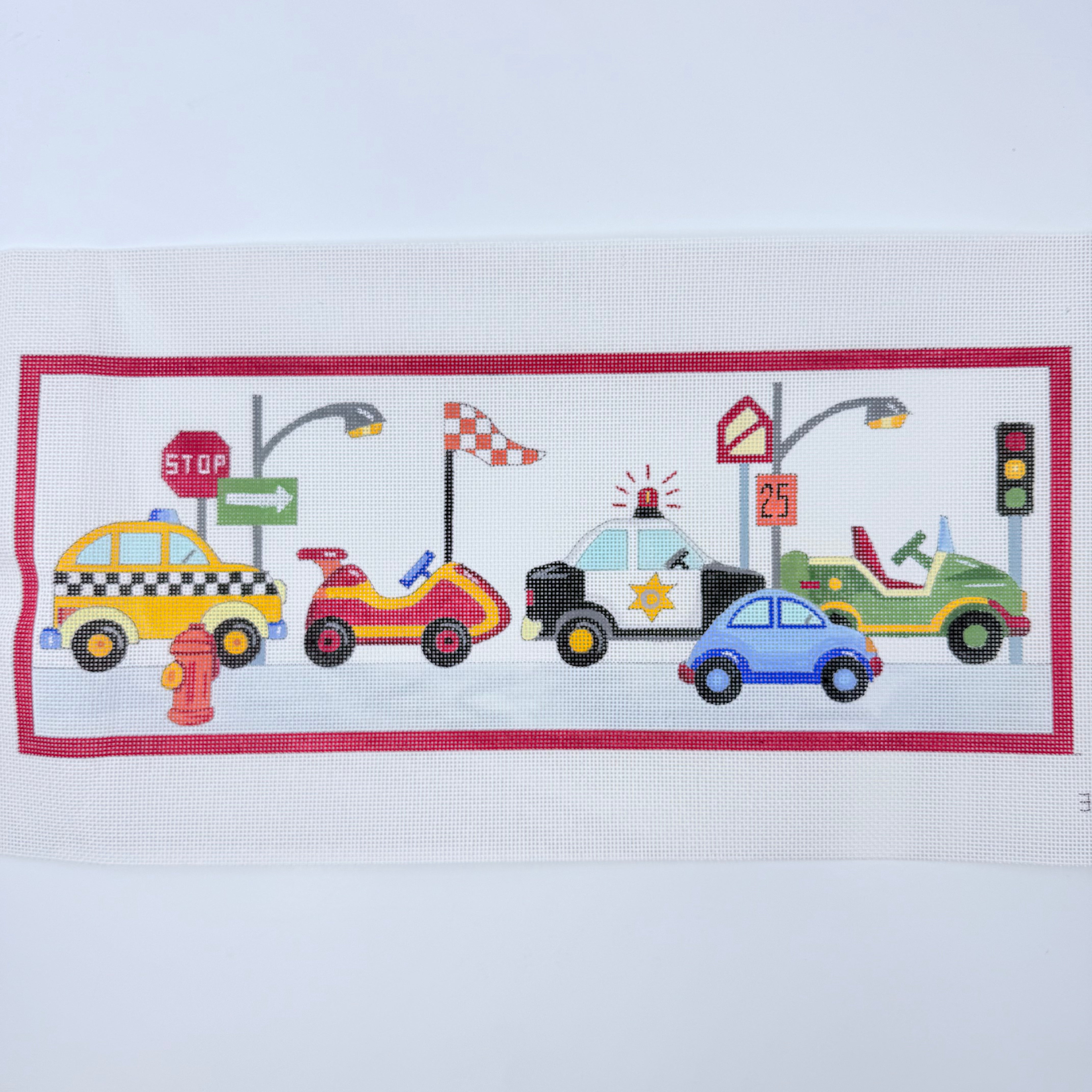 Cars for Boys Canvas - KC Needlepoint