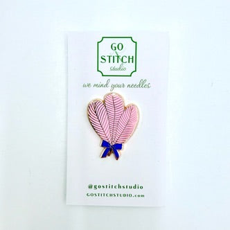 Ostrich Fan Needle Minder - KC Needlepoint
