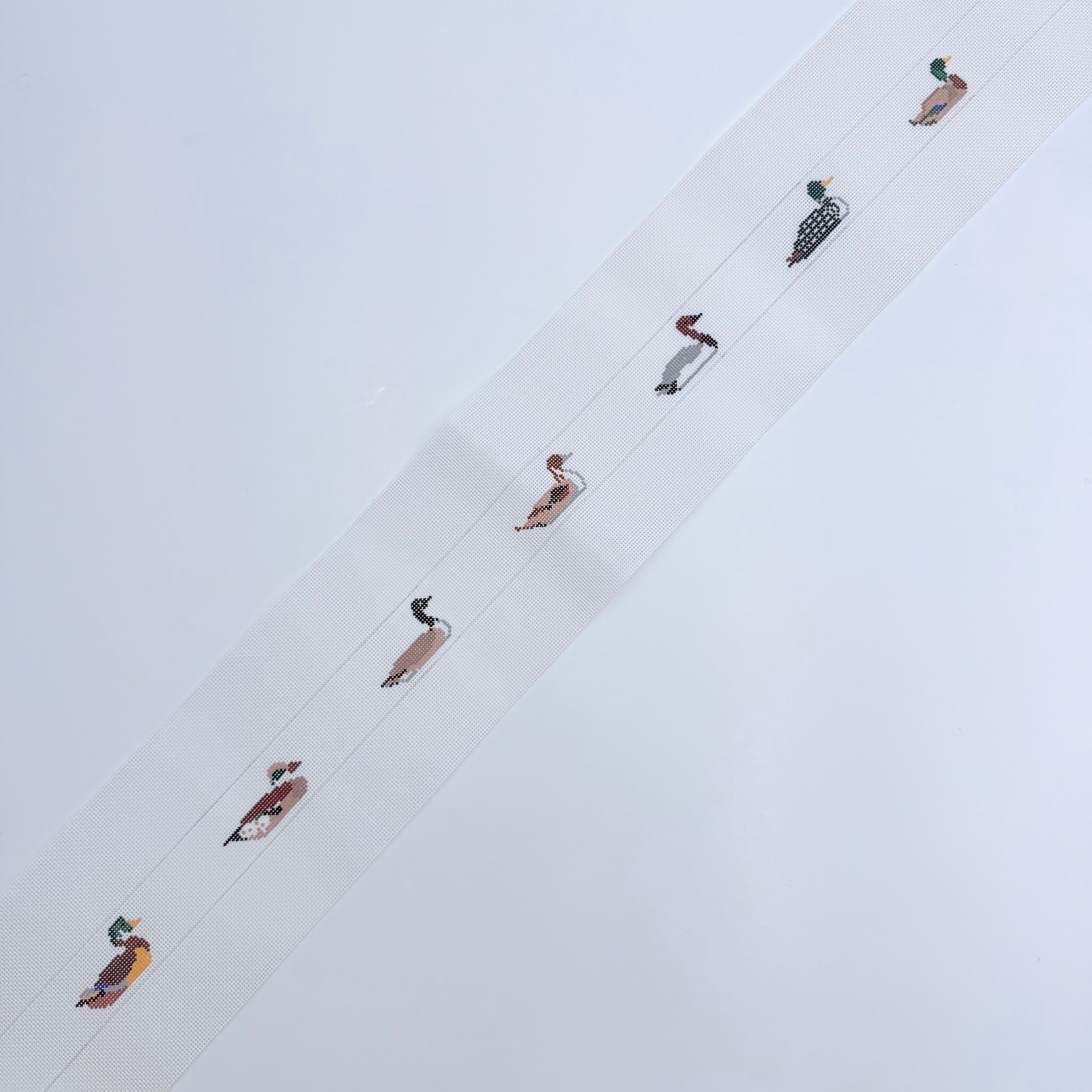 Ducks Belt Canvas - KC Needlepoint