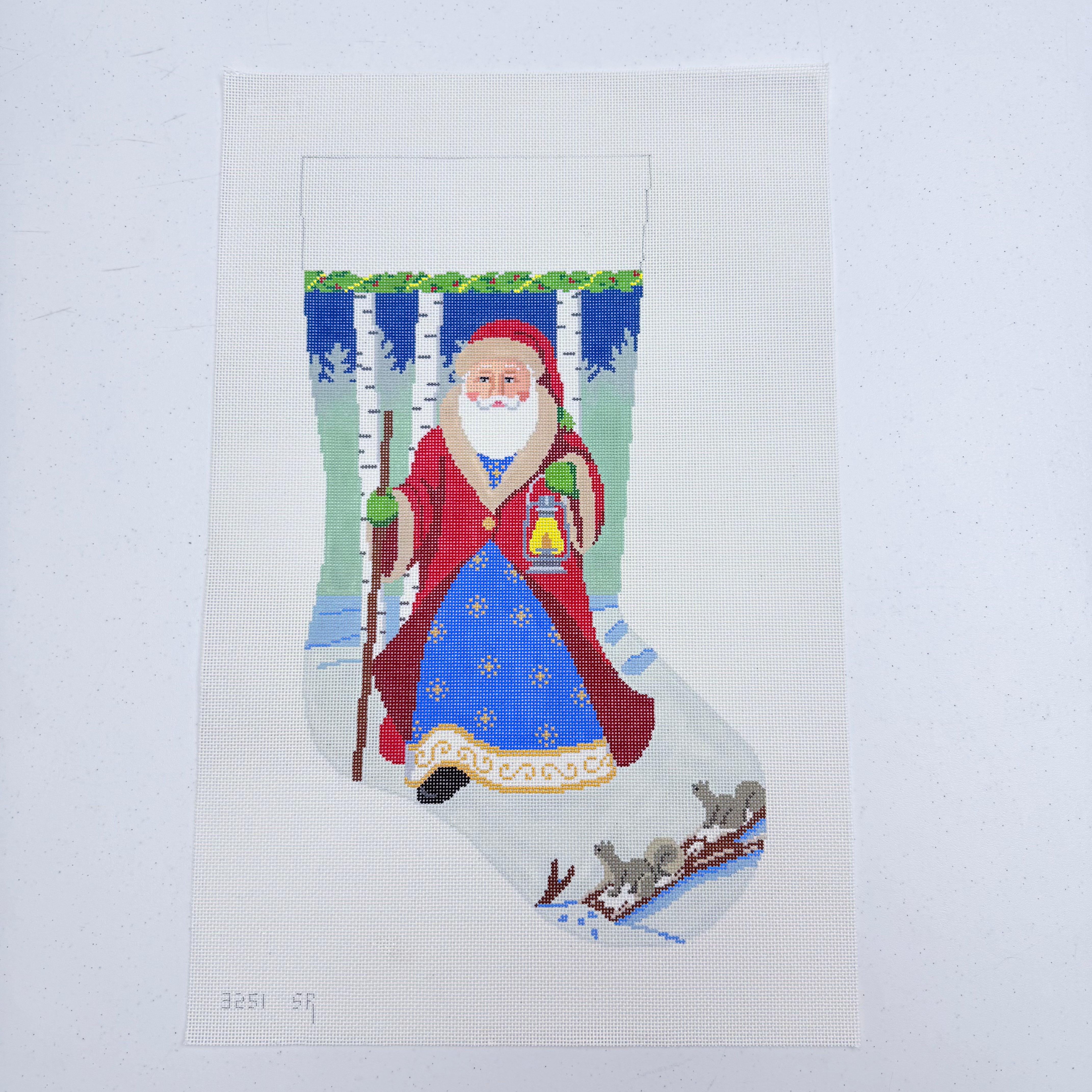 Lantern Walk Stocking Canvas - KC Needlepoint