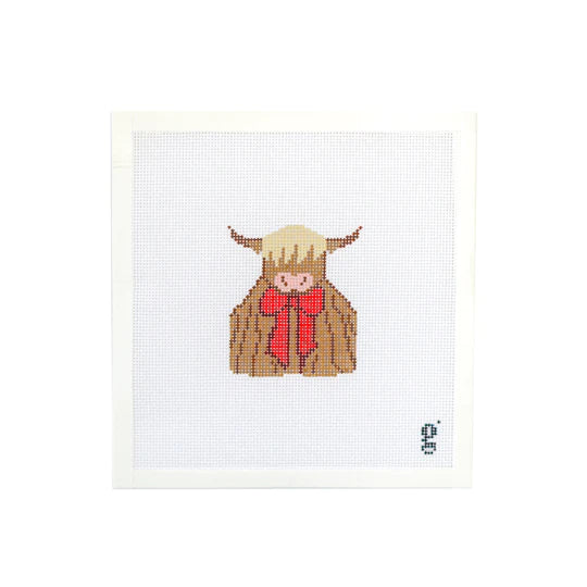 Highland Cow Canvas - KC Needlepoint
