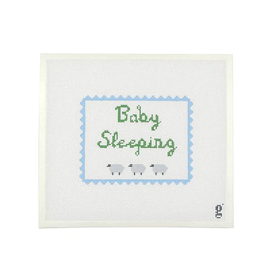 Blue Baby Sleeping Canvas - KC Needlepoint