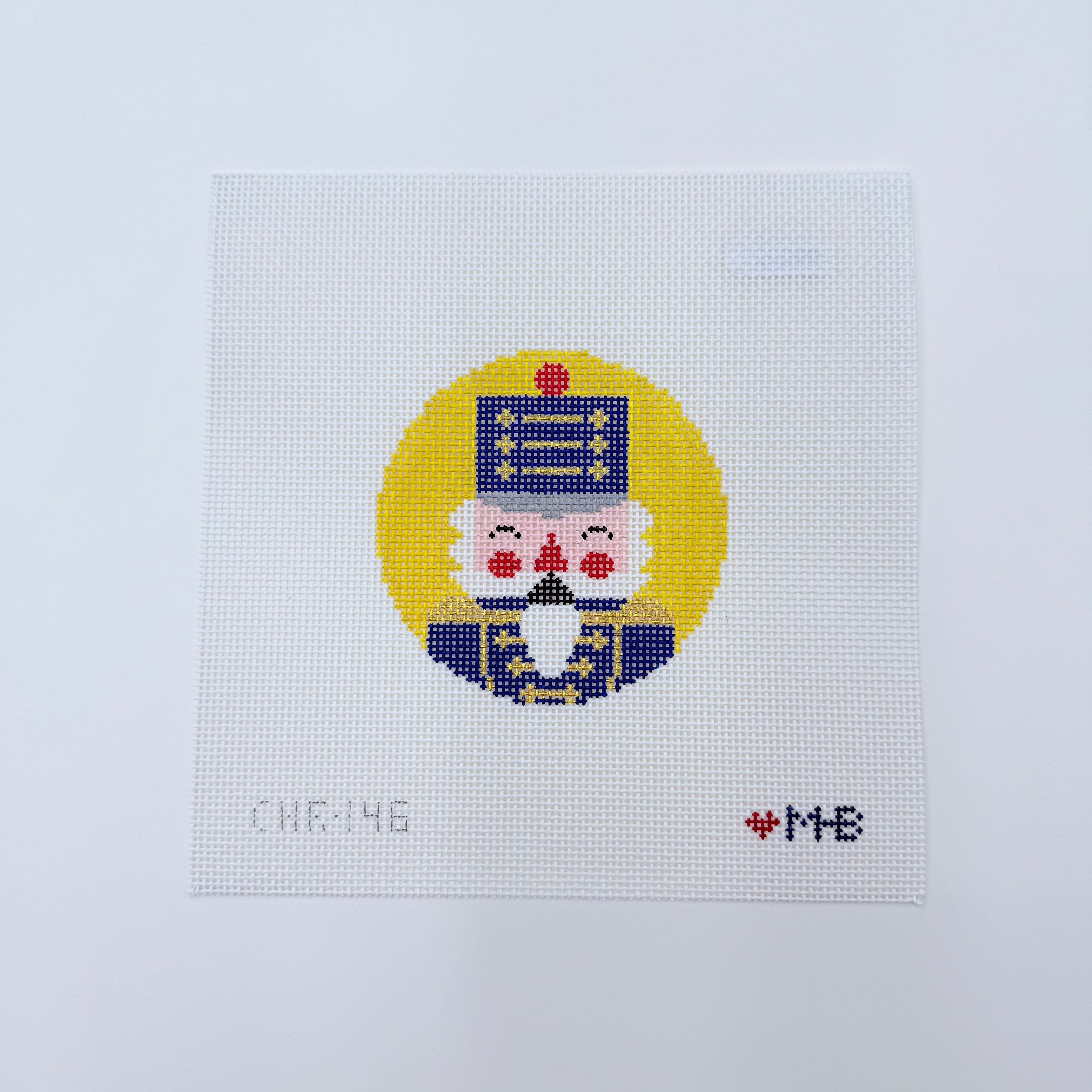 Horatio the Nutcracker Round Canvas - KC Needlepoint