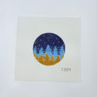 Faded Night Trees Canvas - KC Needlepoint