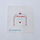 Blue I Love You Valentine Needlepoint Canvas - KC Needlepoint