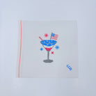 Patriotic Martini Canvas - KC Needlepoint