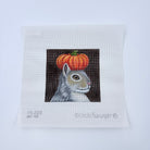 Pumpkin Squirrel Needlepoint Canvas - KC Needlepoint