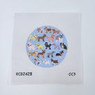 Blue Dogs Round 13 mesh OOPS! Canvas - KC Needlepoint