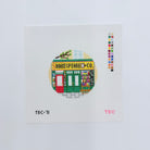 Paris Bookstore Canvas - KC Needlepoint