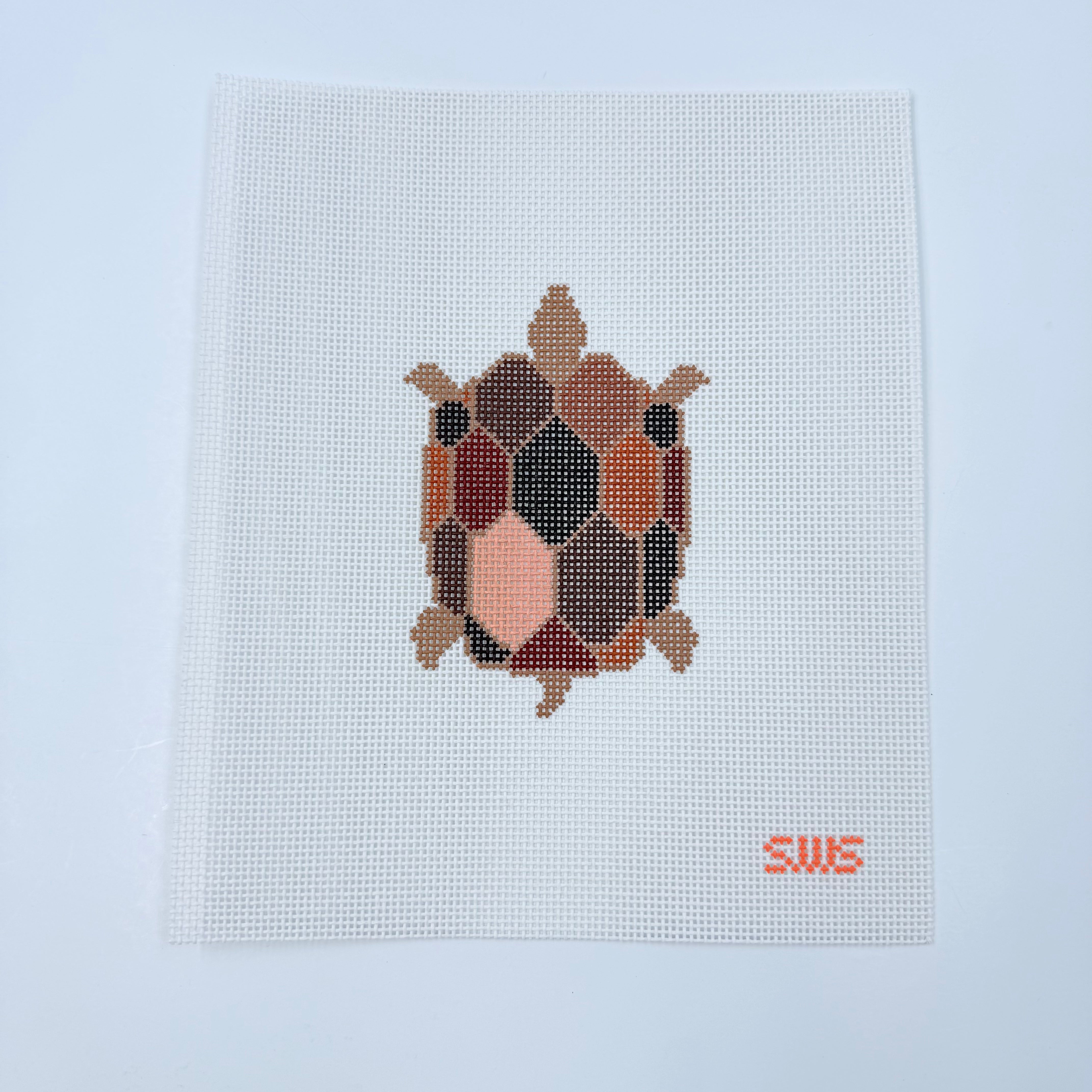 Brown Turtle Canvas - KC Needlepoint