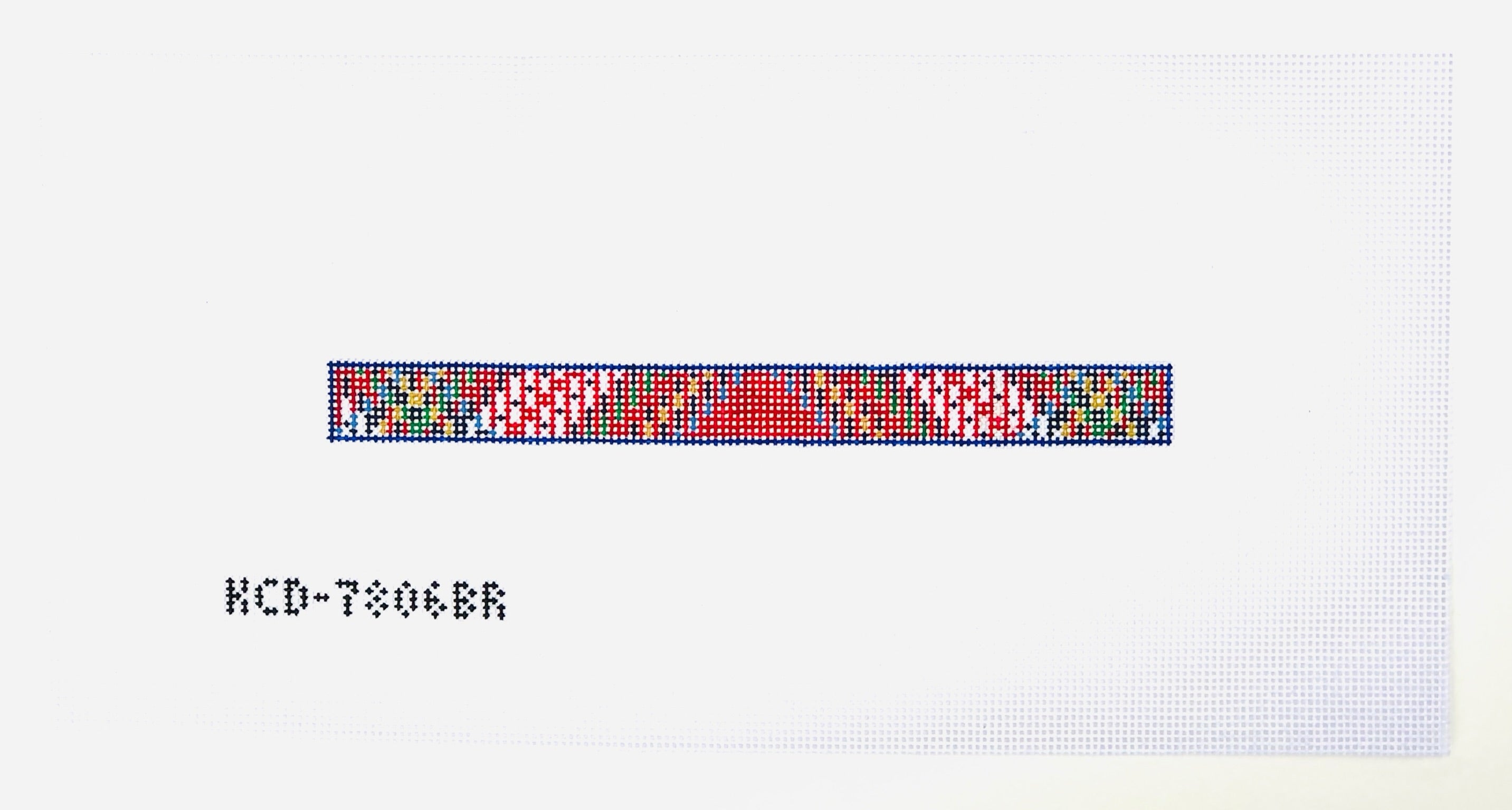 Red Tartan Short Barrette Canvas - KC Needlepoint