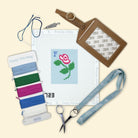 Flower Power Bag/Luggage Tag Kit - KC Needlepoint
