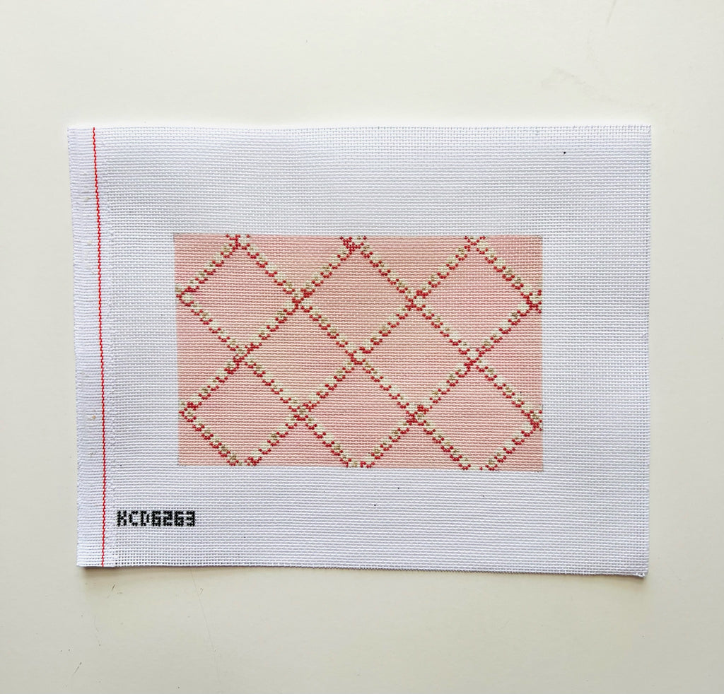Pink Pearl Acrylic Purse Canvas - KC Needlepoint