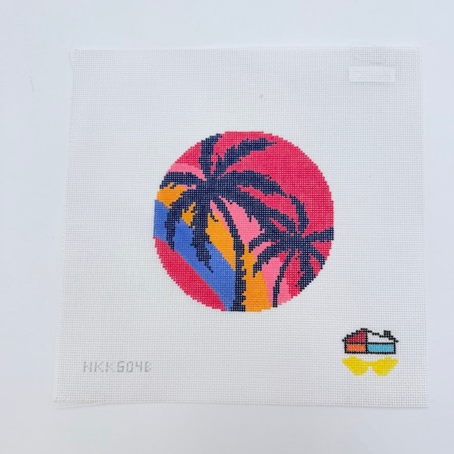 Paradise Round Canvas - KC Needlepoint