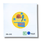 OKC Basketball Round Canvas - KC Needlepoint