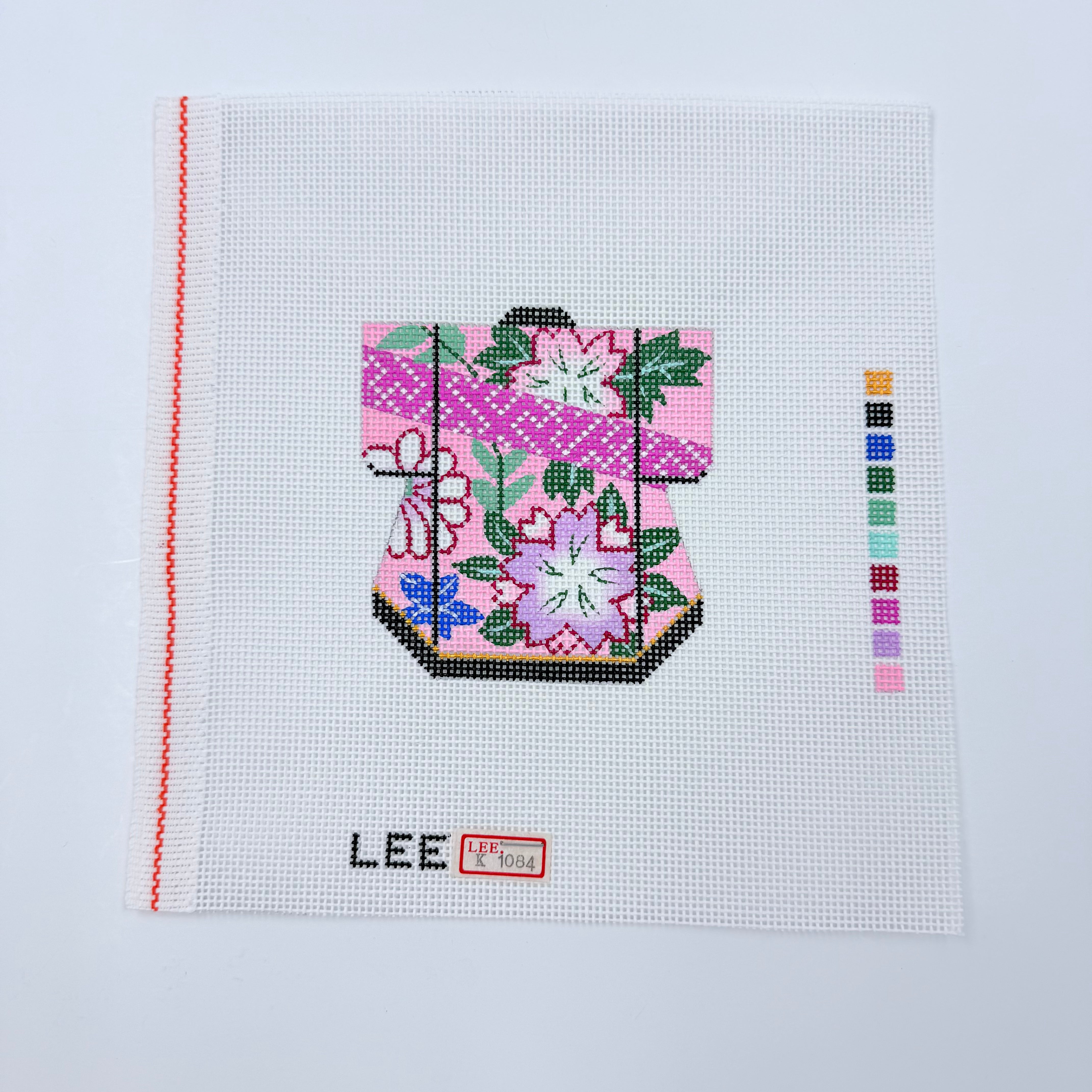 Pink Floral Kimono Canvas - KC Needlepoint