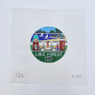 Lake Forest Travel Round Needlepoint Canvas - KC Needlepoint
