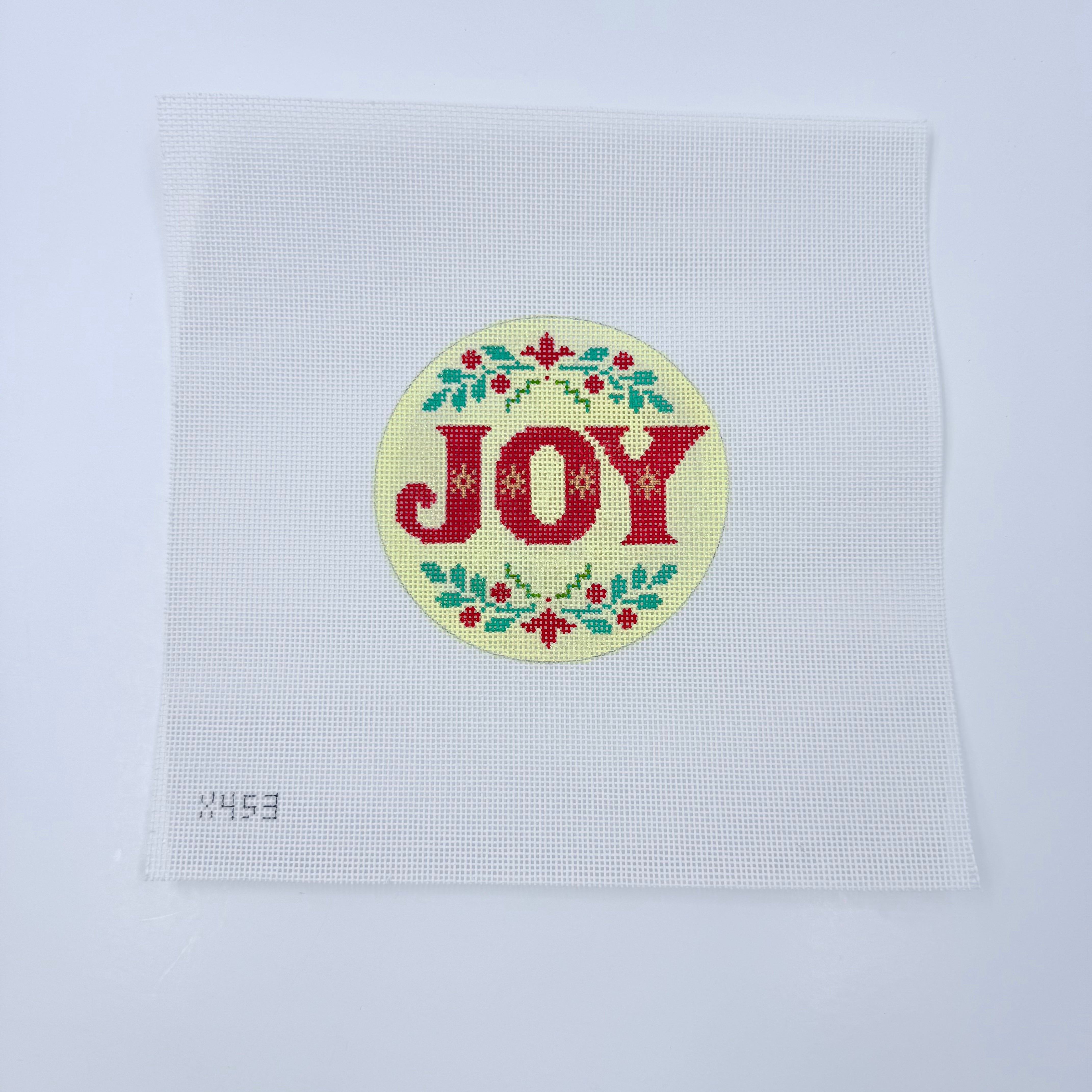 Joy Round Canvas - KC Needlepoint