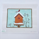 Winter Birdhouse Needlepoint Canvas - KC Needlepoint