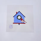 Birdhouse with Robin Canvas - KC Needlepoint