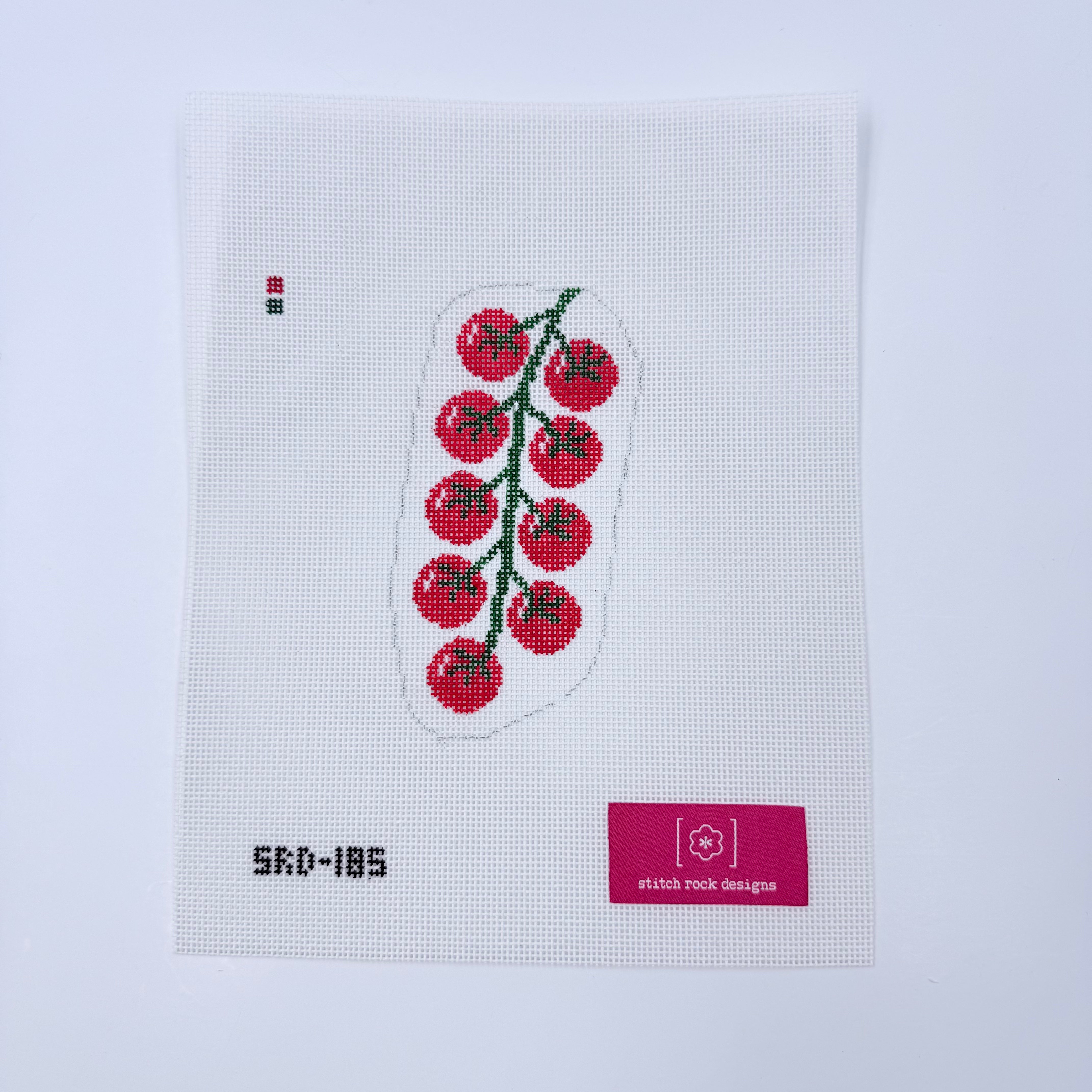 Cherry Tomatoes Canvas - KC Needlepoint