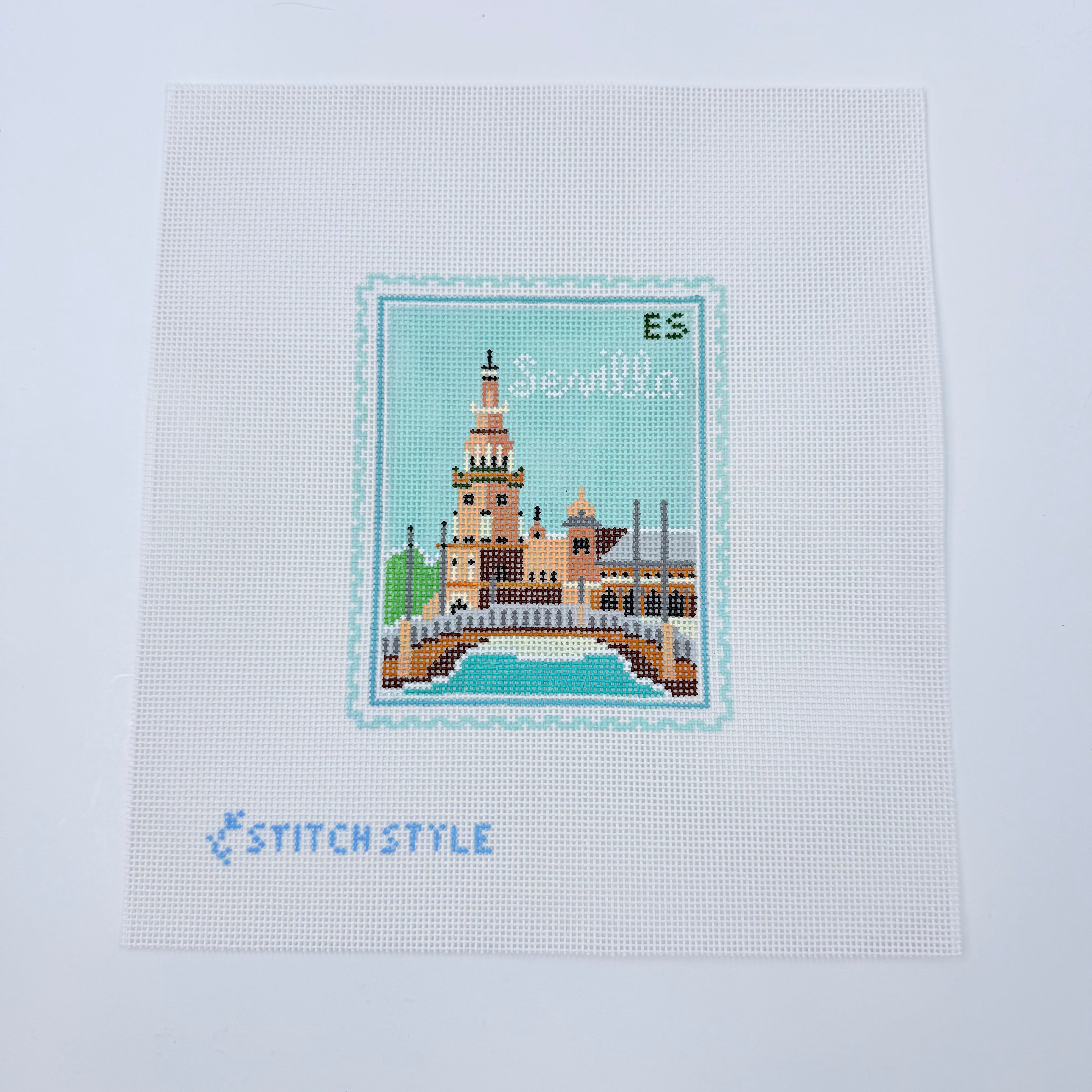 Seville Stamp Needlepoint Canvas - KC Needlepoint