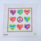 Peace and Love Square Canvas - KC Needlepoint