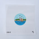 Sails Round Canvas - KC Needlepoint