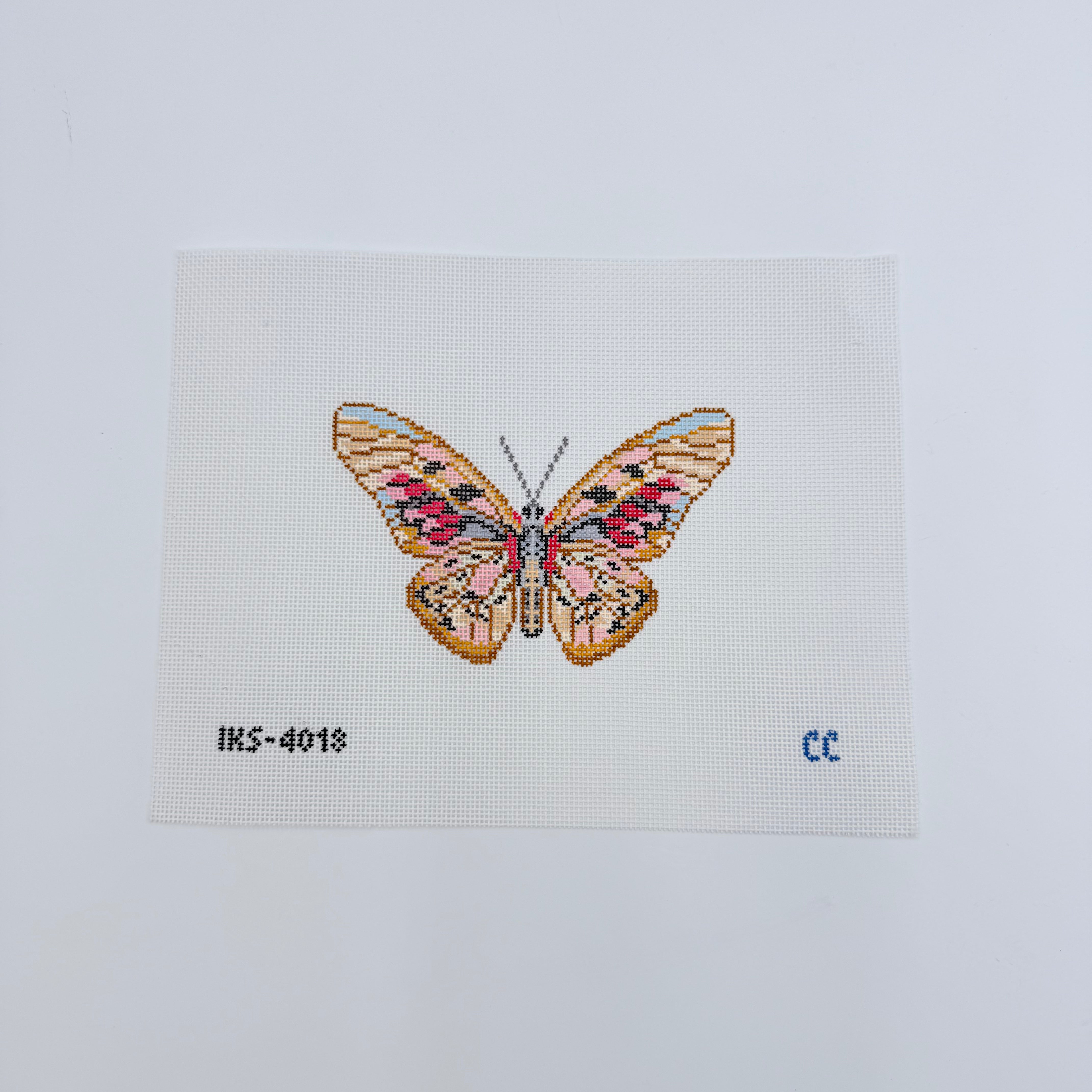 Autumn Butterfly Ornament Canvas - KC Needlepoint