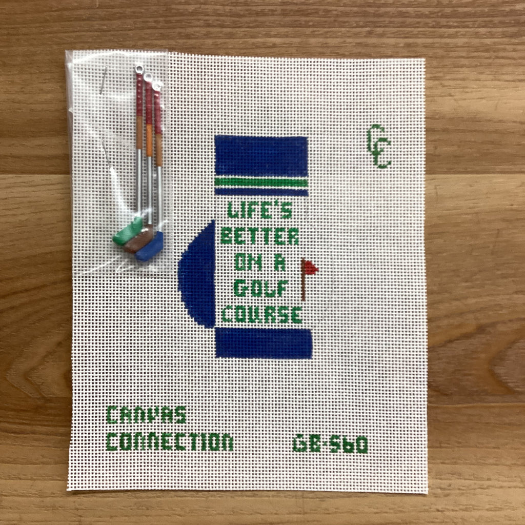 Life is Better Golf Bag Canvas - KC Needlepoint