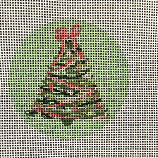 Tree Ornament Green Canvas - KC Needlepoint
