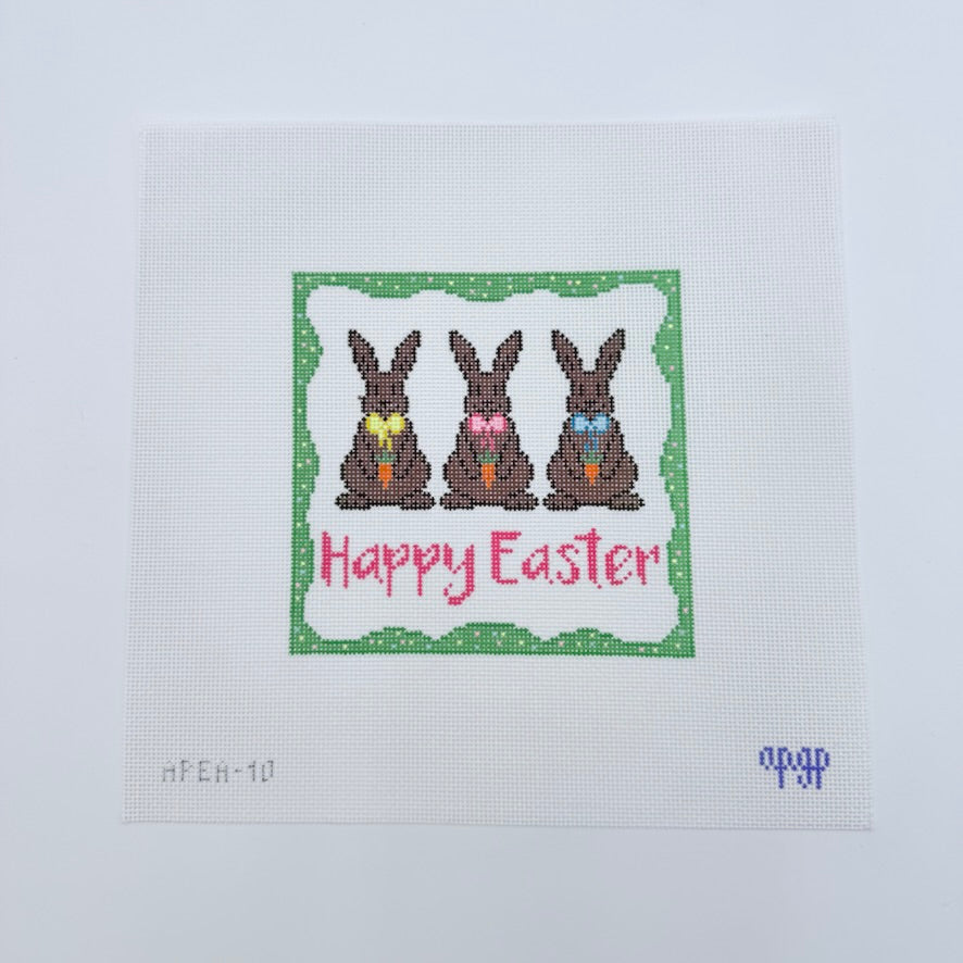 Chocolate Bunnies Trio Canvas - KC Needlepoint