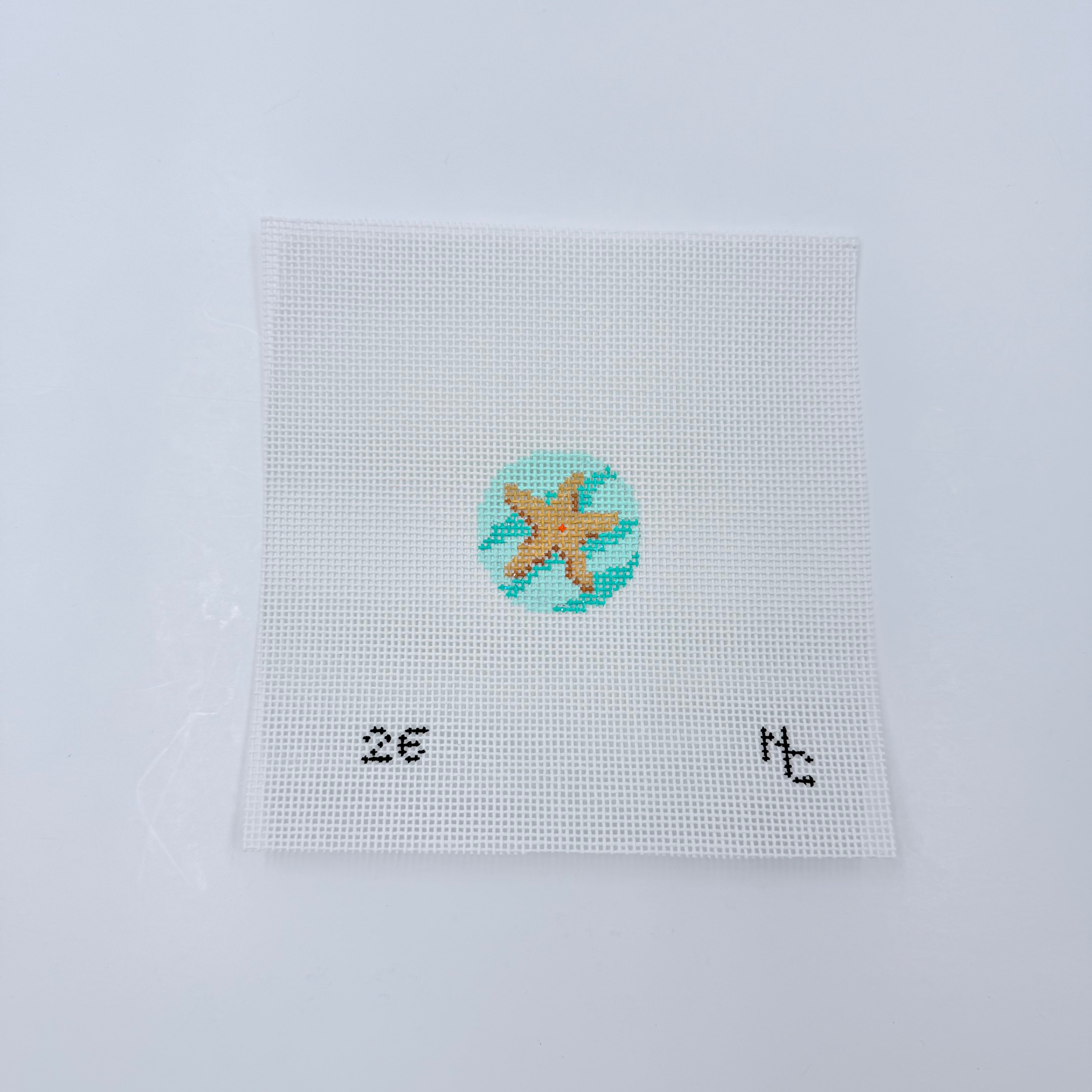 Starfish Key Fob Insert Canvas - KC Needlepoint