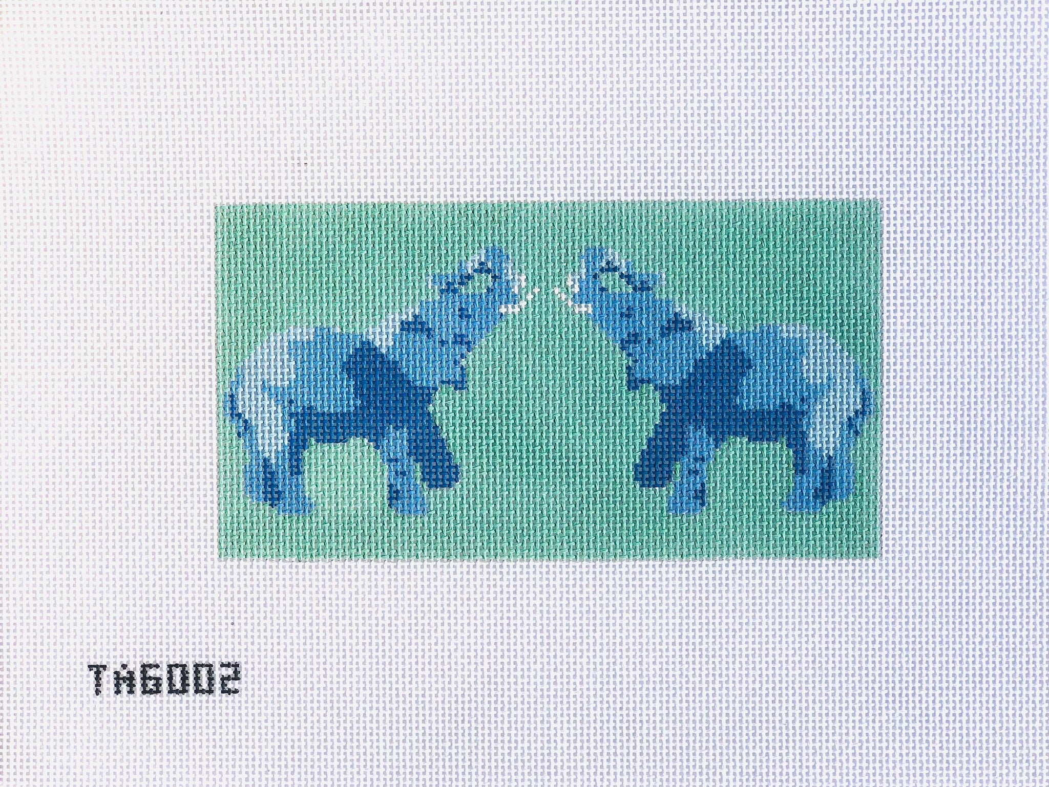 Elephant Blue Sunglasses Case Canvas - KC Needlepoint