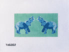 Elephant Blue Sunglasses Case Canvas - KC Needlepoint