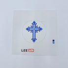 Blue Cross 3" Round Canvas - KC Needlepoint