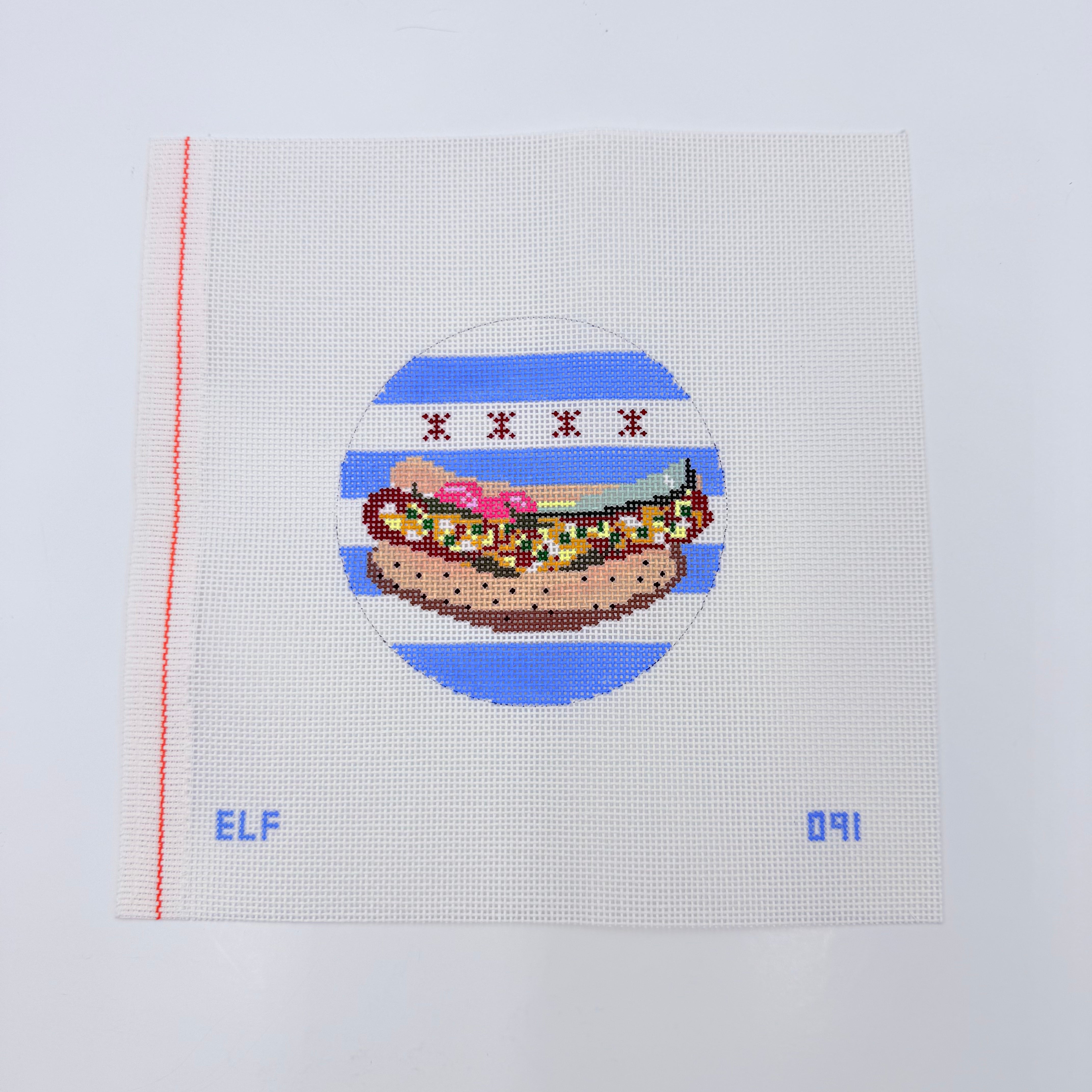 Chicago Style Hot Dog Canvas - KC Needlepoint