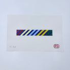 Bow Tie Stripe Key Fob Canvas - KC Needlepoint