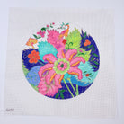 Tobacco Leaf Round Canvas - KC Needlepoint